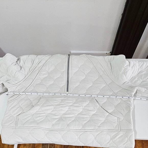 Lululemon Scuba Oversized Quilted Half Zip - Bone - Women's Size XS/S - LW3HFKS - Picture 6 of 8